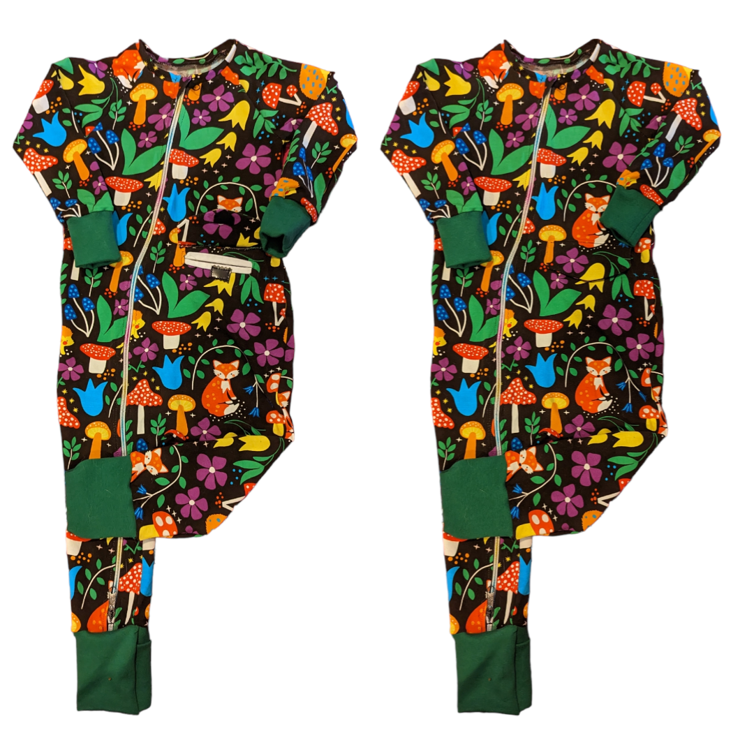 feeding tube access zip romper