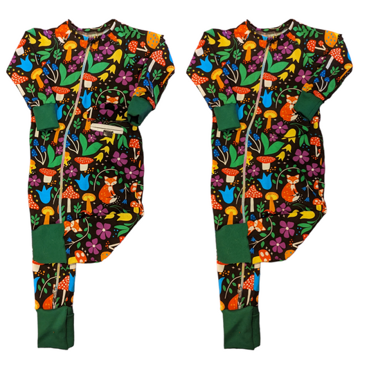 feeding tube access zip romper